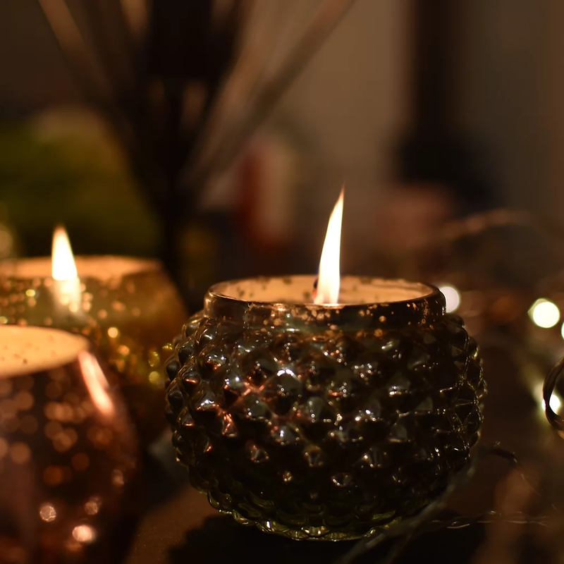 Silver Antique Candle